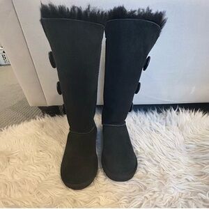 UGG Black Winter Rain Boots